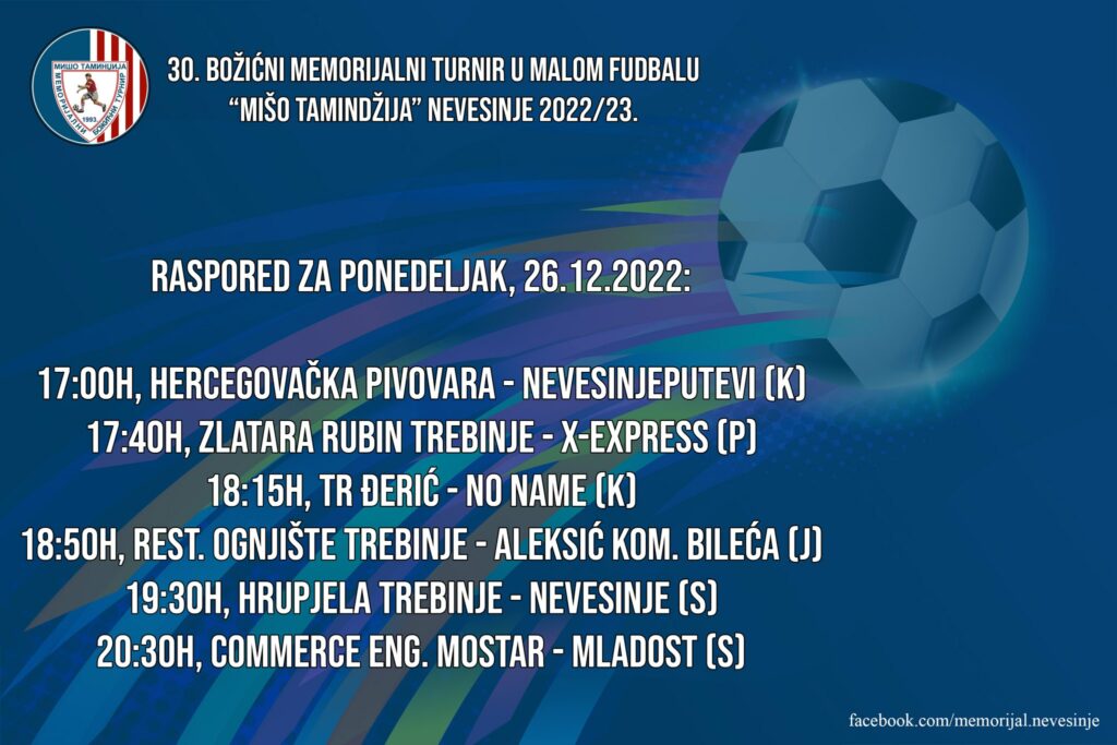 Невесињски Меморијал наставља се вечерас | Херцег Спорт