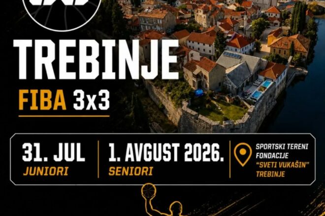 Trebinje spremno za spektakl: Predstoji međunarodni 3×3 turnir uz 32 ekipe i nagradni fond od 3.000 KM