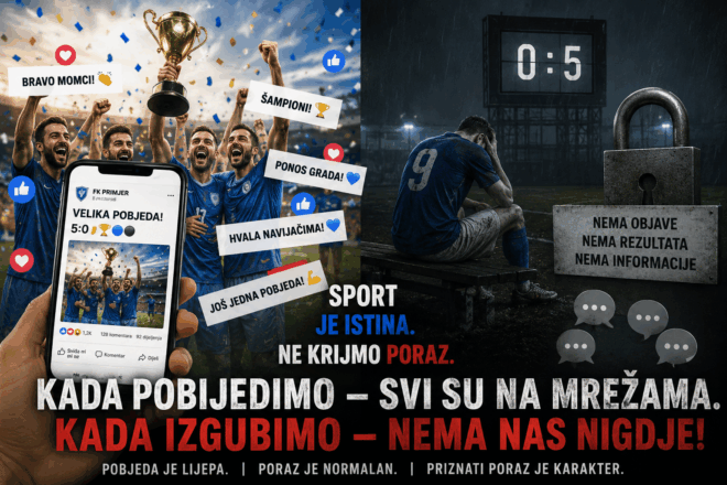 KADA POBIJEDIMO – SVI SU NA MREŽAMA. KADA IZGUBIMO – NEMA NAS NIGDJE!