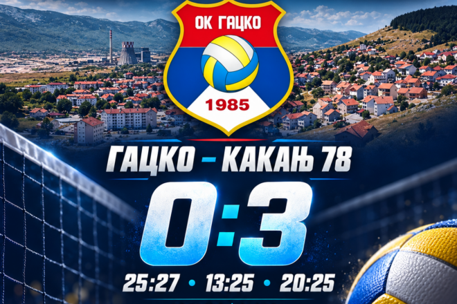 Treći poraz Gačana, Kakanj slavio u tri seta